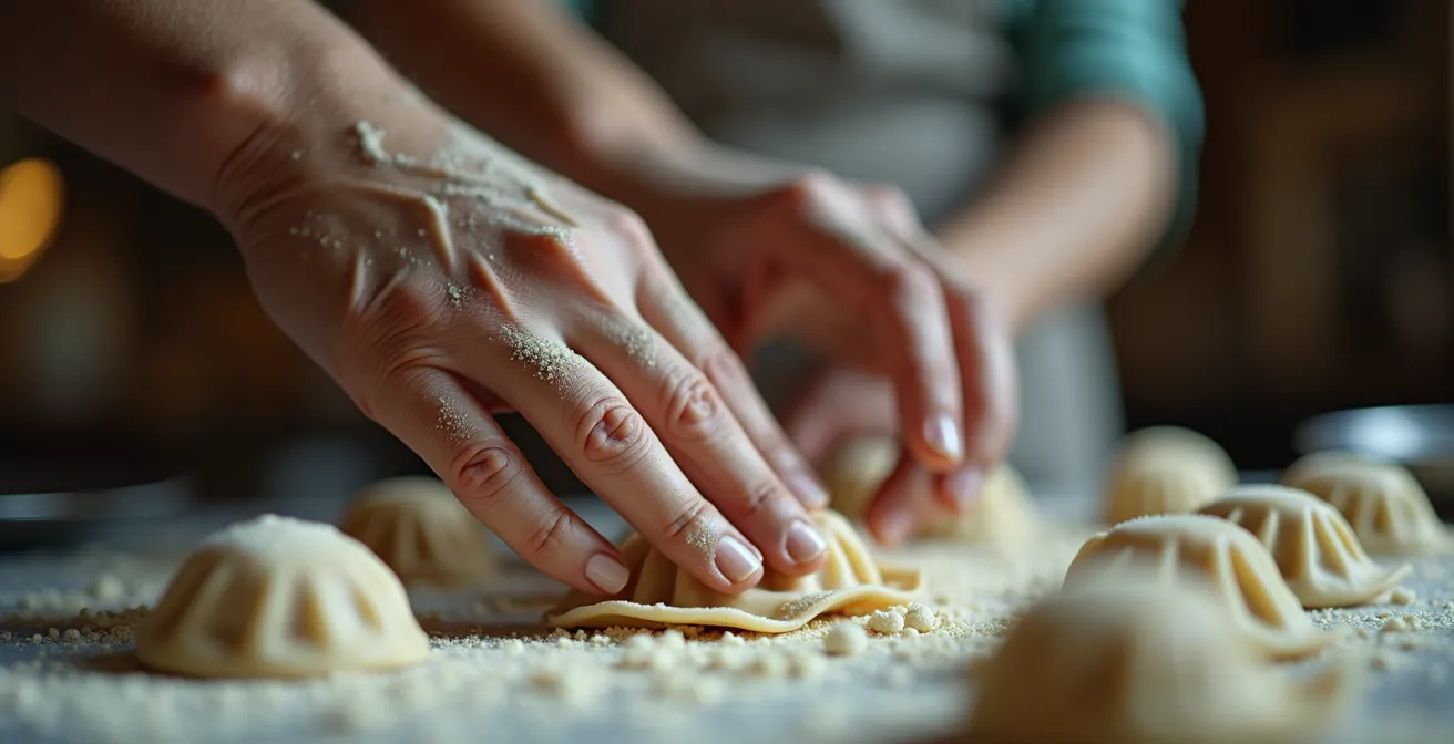 Voyageur préparant un repas traditionnel aux côtés d'une femme locale dans une cuisine rustique